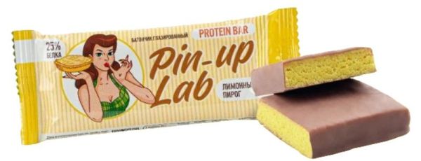 Батончик протеиновый Лимонный пирог Pin-up Lab 40г фотография